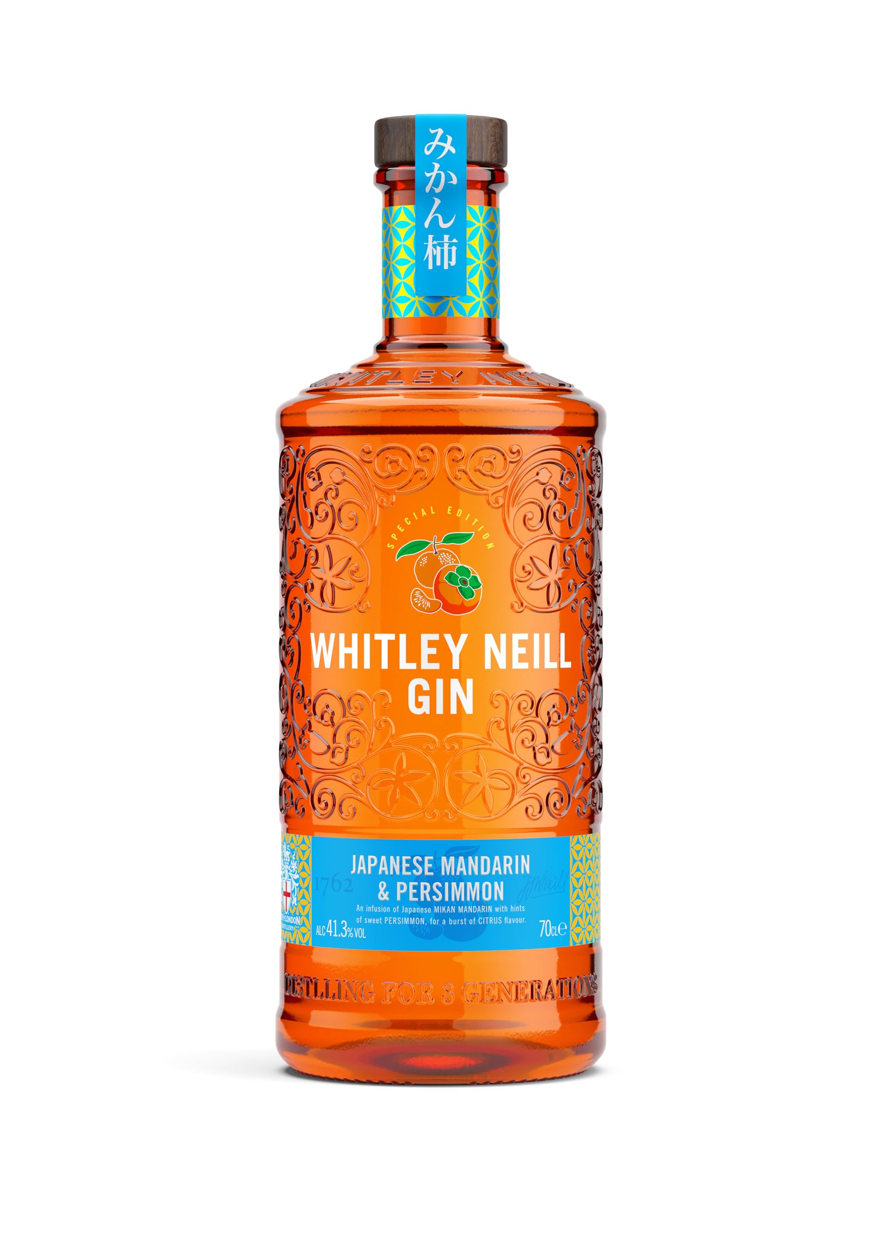 Whitley Neill Japanese Mandarin and Persimmon Gin|41.3% ABV|70cl