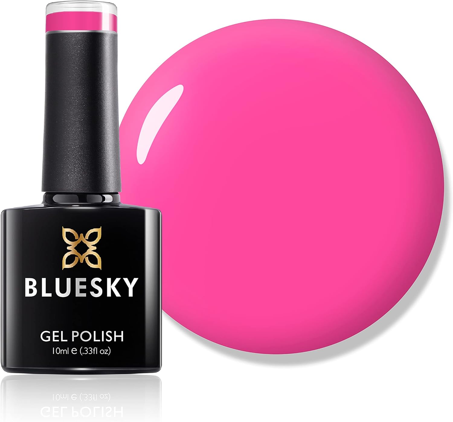 Bluesky Gel Nail Polish, Peachy Pink Neon14, 10 ml Bright, Colour, Hot, Pink, Long Lasting, Chip Resistant, 10 ml (Requires Drying Under UV LED Lamp)