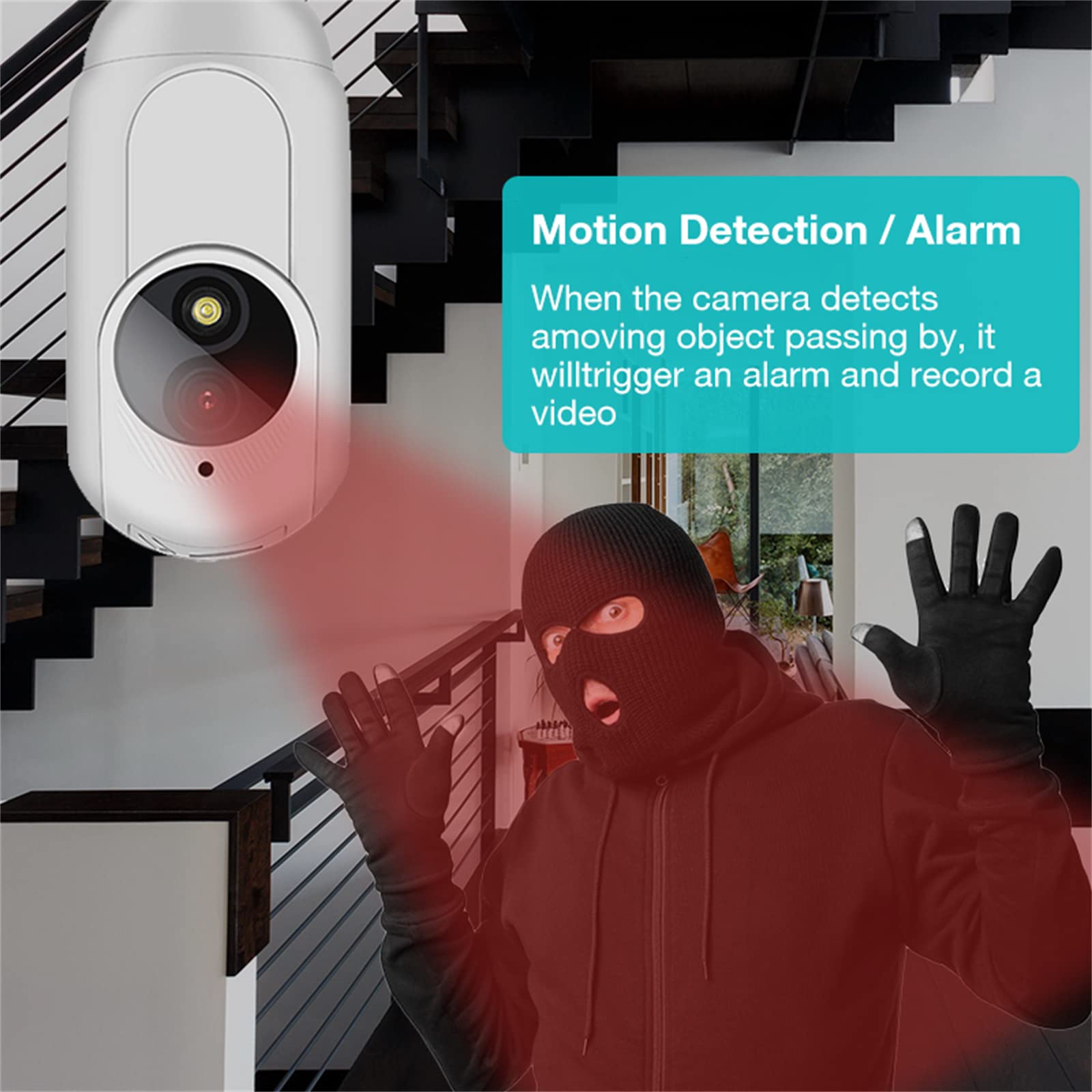 TUYA 2MP WiFi Lampe Ampoule Caméra De Surveillance Suivi Humain Automatique Prise IP Moniteur Vidéo Moniteur De Sécurité Vision Couleur, Audio 2 Voies,32g
