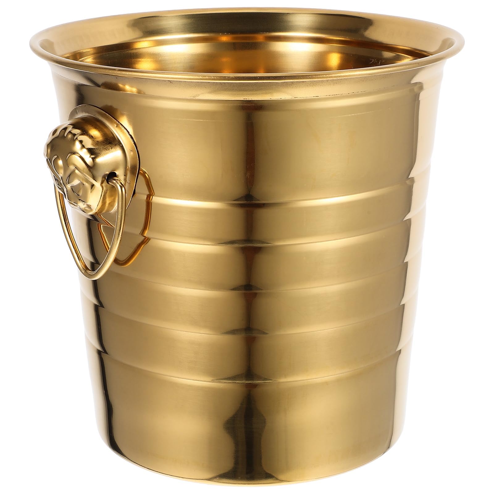 Gold Ice Bucket for Parties 5L Ice Bucket, Stainless Steel Beverage Tub with Handles, Ideal Beverage Tub for Weddings and Parties