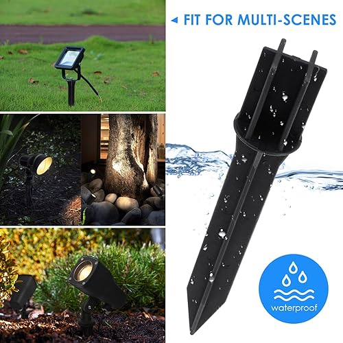 Miniatura 7 de Uonlytech Luces LED para exteriores, 8 piezas, luz solar, estacas de repuesto para lámpara solar, estacas de tierra, estacas de luz solar, estacas