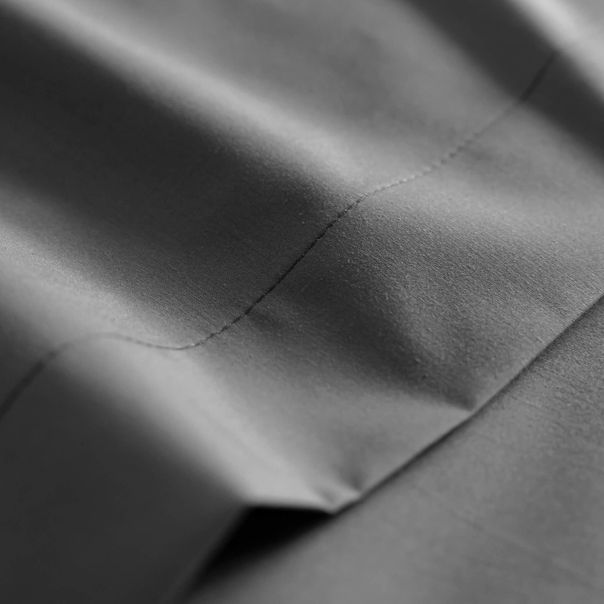 Someo - Housse de Couette Coton Percale Anthracite 140x200 - SOMEO - Anthracite - Uni - 80 Fils/cm² - Rabat