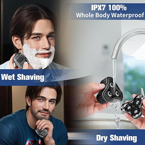 Miniatura 5 de Mini maquinilla de afeitar eléctrica para hombres, mini afeitadora mejorada 2023, afeitadora eléctrica portátil de tamaño de bolsillo, recargable