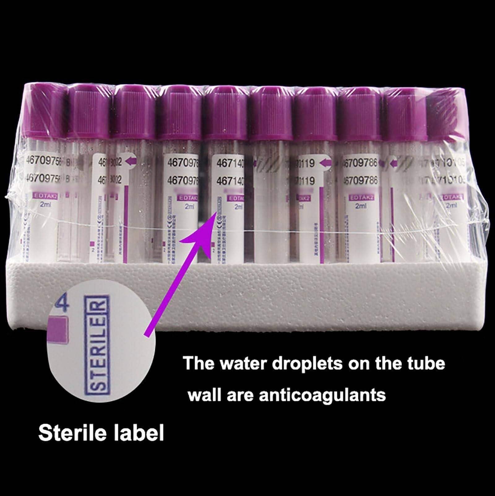 100 provette for prelievo di sangue sottovuoto (2 ml/3 ml/5 ml/10 ml), provette in plastica for animali domestici, for campionamento in laboratorio, separazione del siero, preparazione PRP(10ML)