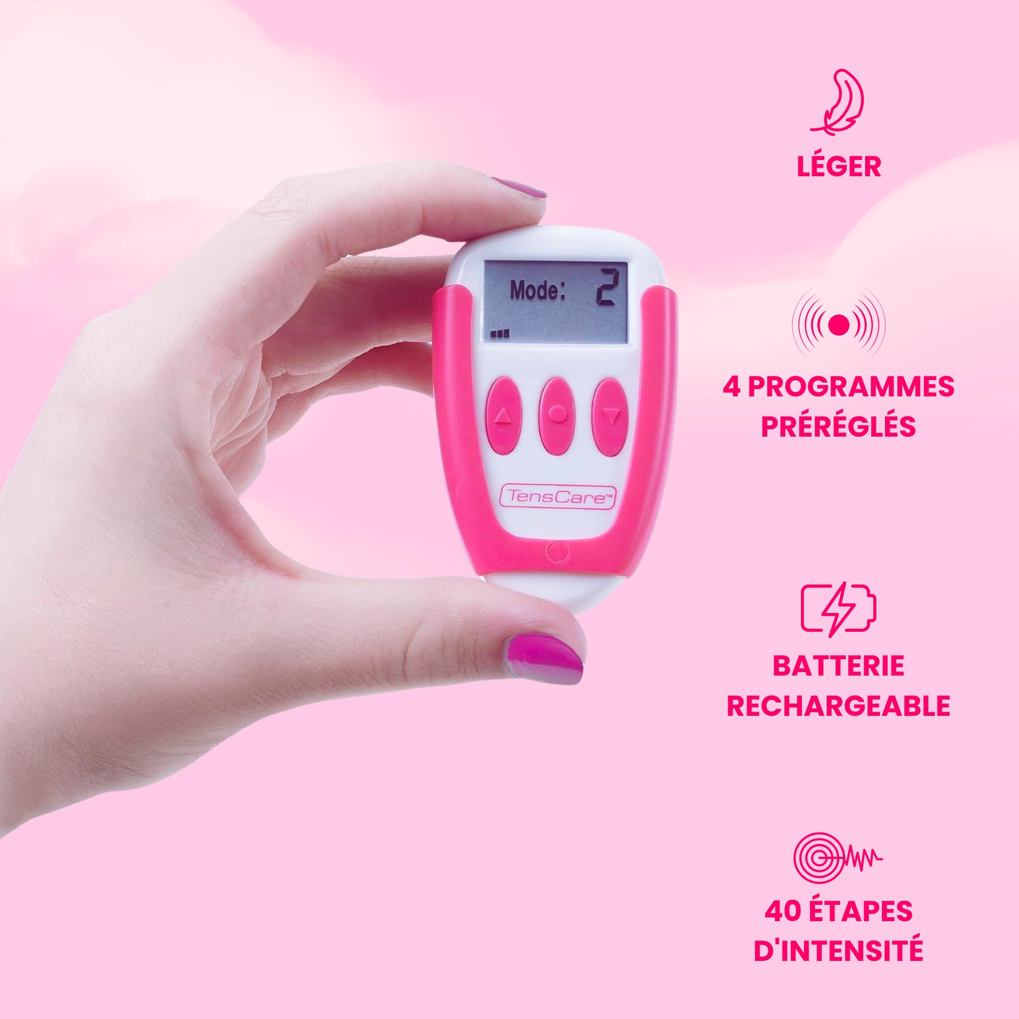 Tenscare Ova+ Soulagement Des Règles Douloureuses Endométriose/Fibrome Efficace/Naturel | Aide à soulager les douleurs menstruelles, notamment en cas d'endométriose ou de fibromes, sans médicaments