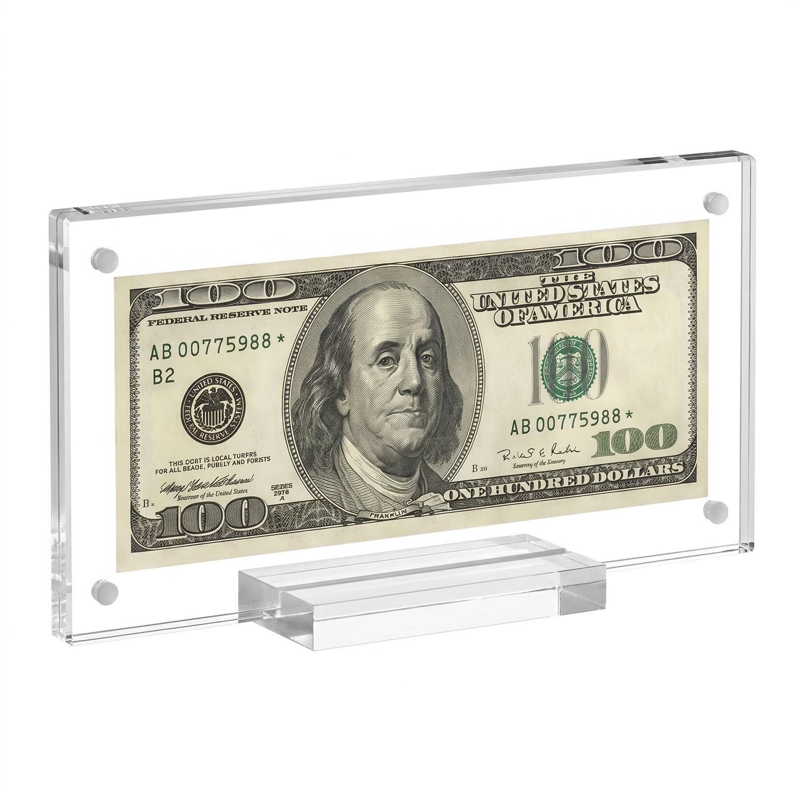 Ramka na banknoty, akrylowa ramka na zdjęcia, uchwyt na banknoty, walutę, banknoty, stabilna akrylowa ramka na banknoty, przezroczysta ramka na banknoty, dla kolekcjonerów, do biura, salonu