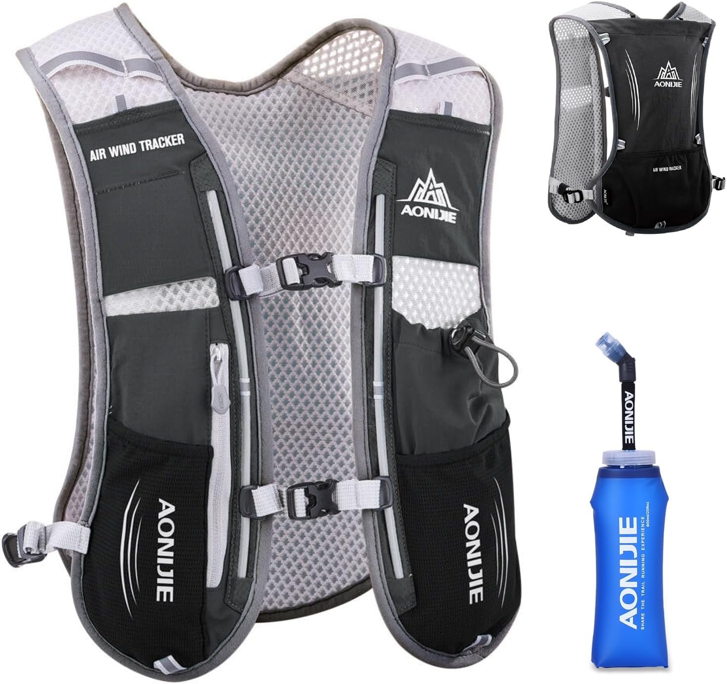 TRIWONDER Running Hydration Vest Water Pack Backpack for Women Men 5.5L 5L Runner Trail Race Marathon Cycling Hiking Jogging