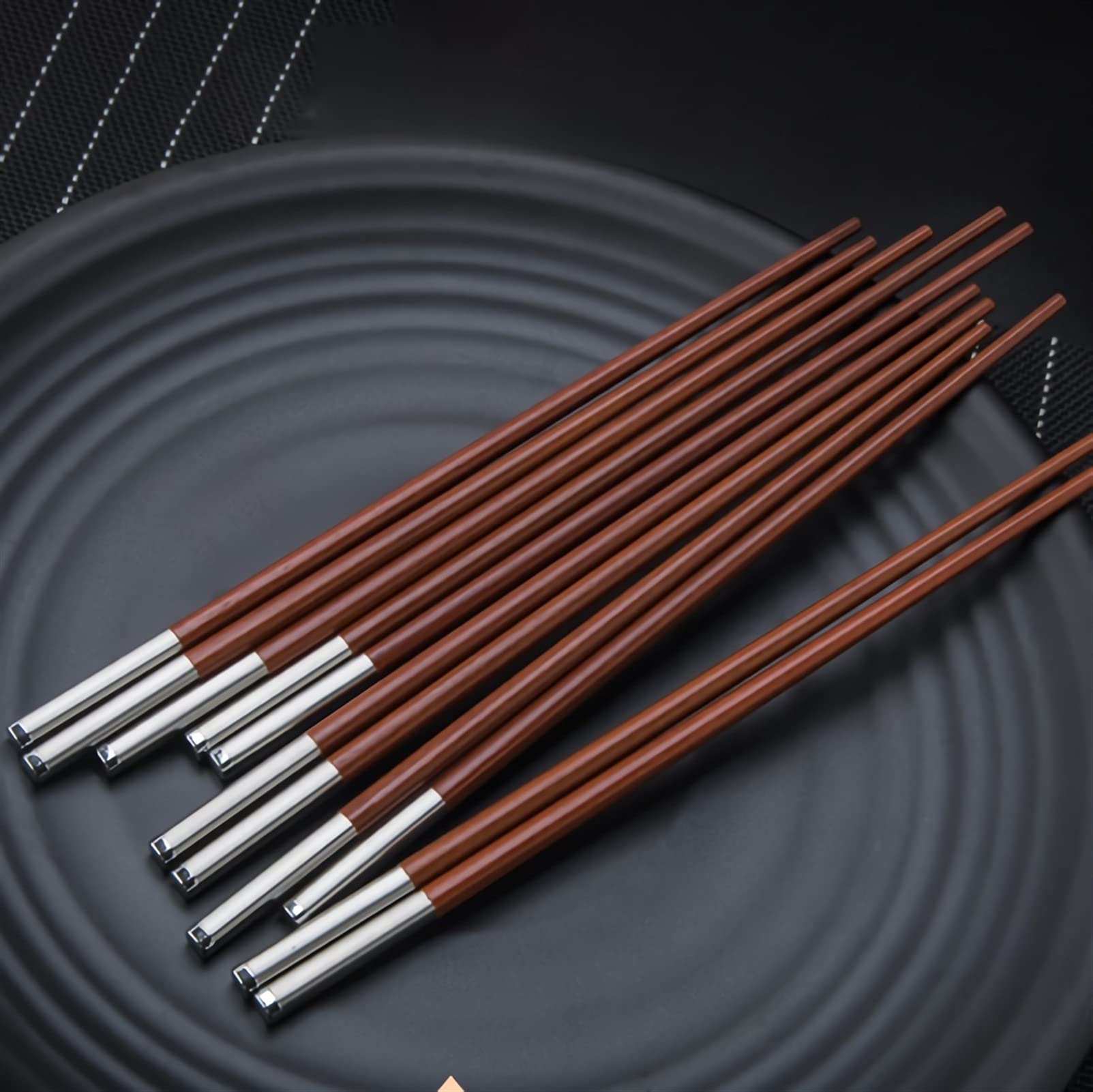 10 Paires De Baguettes En Bois, 9,8 Pouces De Sandal De Sandal De Santal Réutilisable Key Sticks Set Pour La Nourriture