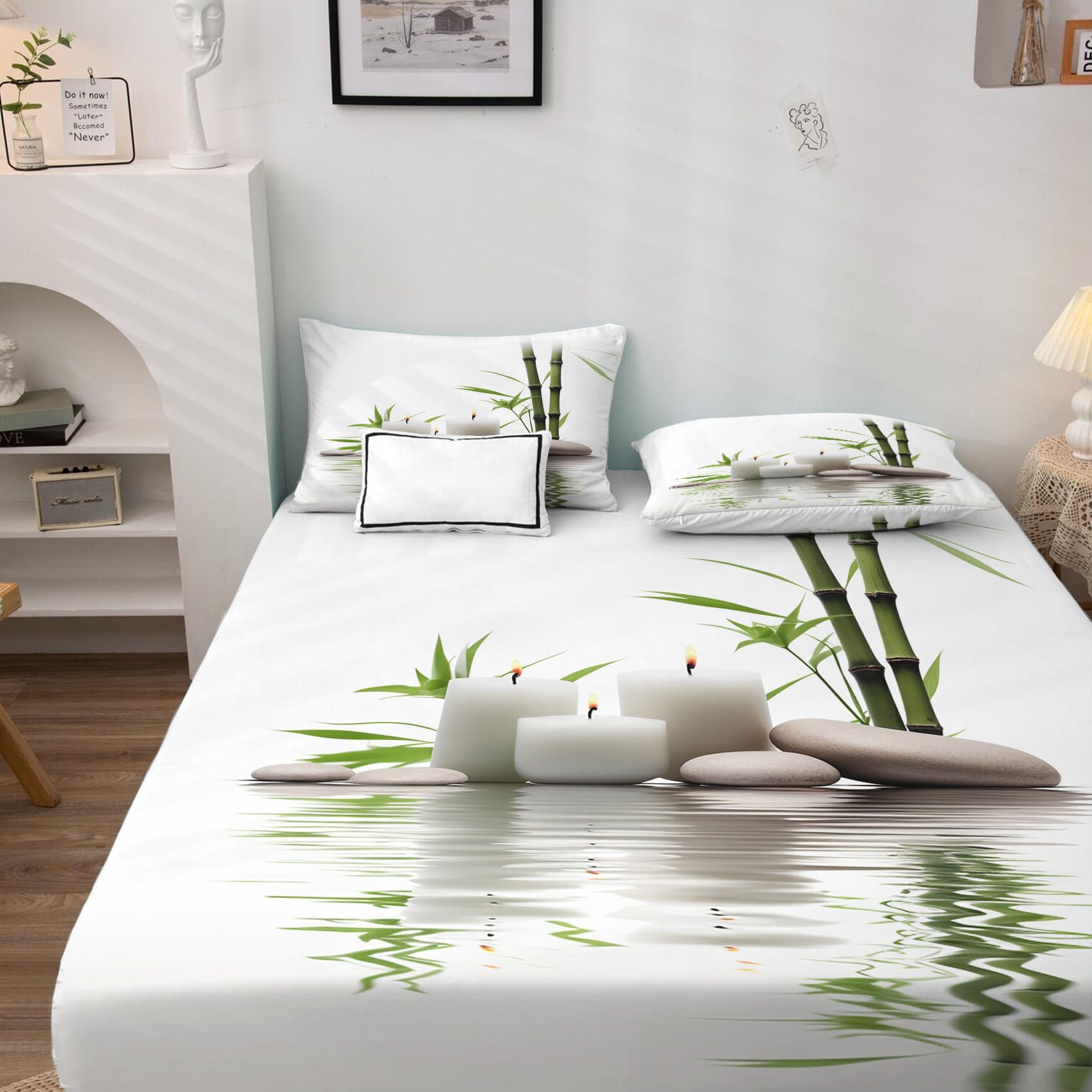 Amazon.com: zcsm Zen Sheets Queen Sheet Set - Zen Garden Bed