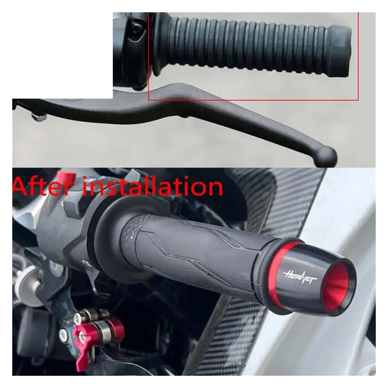 Bilancieri Manubrio Moto Universale per CB600 CB900F HOR&Net 250 CB600F CB599 CB650F Moto manopole Manubrio estremità della Barra Tappo contrappeso Spina Slitta(Grey)