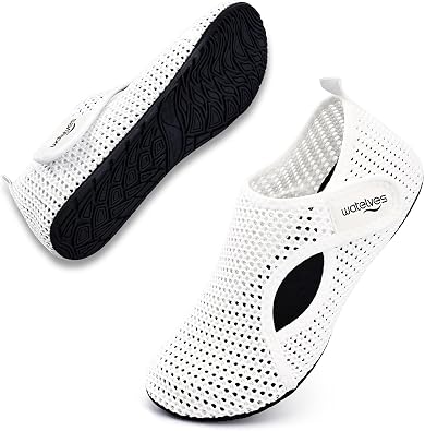 WateLves Water Shoes for Women Men Swim Beach Aqua Socks House Slippers Quick Dry Barefoot Travel Shoes with Adjustable Magic Tape for Pool Diving Boating Yoga
