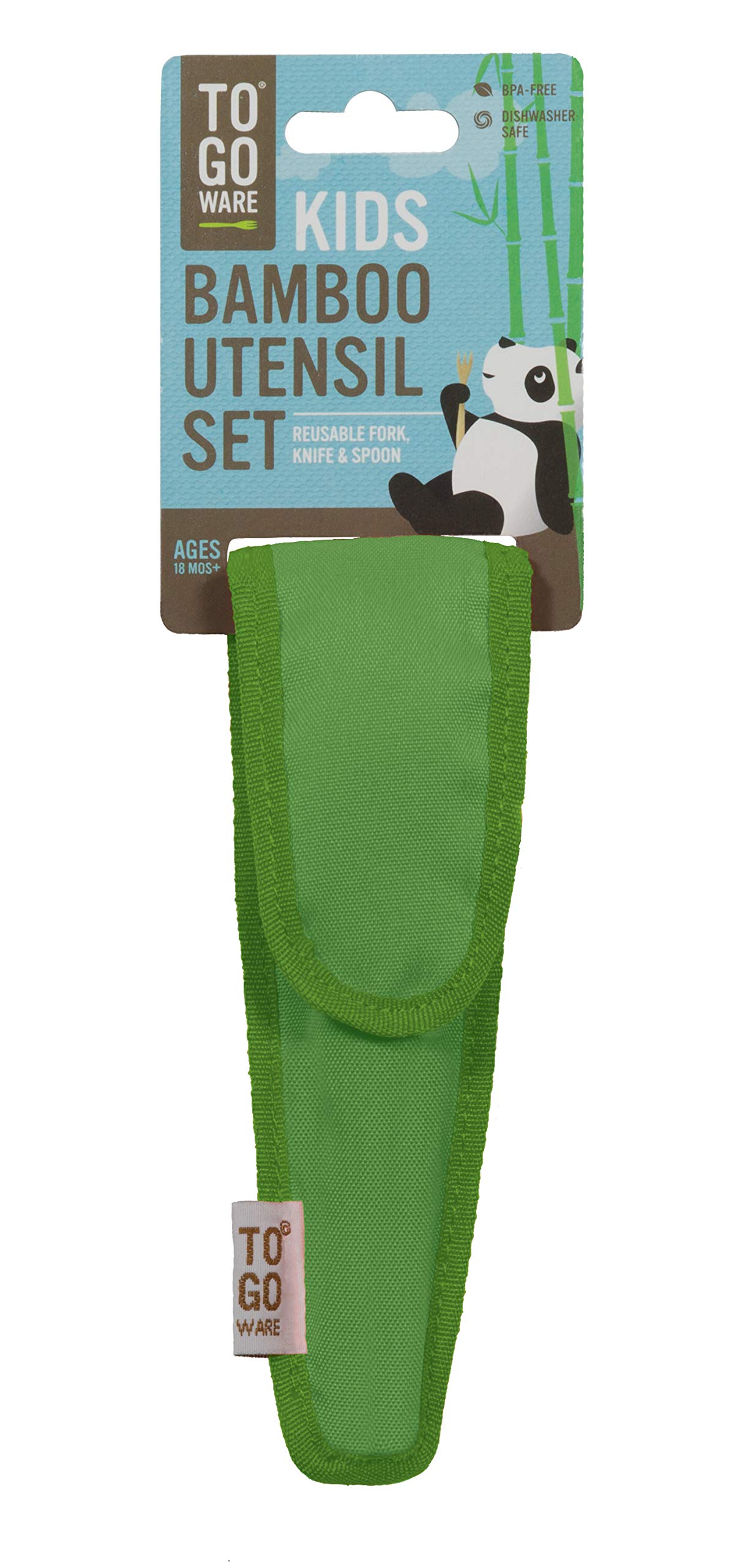 TO GO WAREKid's Bamboo Utensil Set Kiwi Green, 1 EA