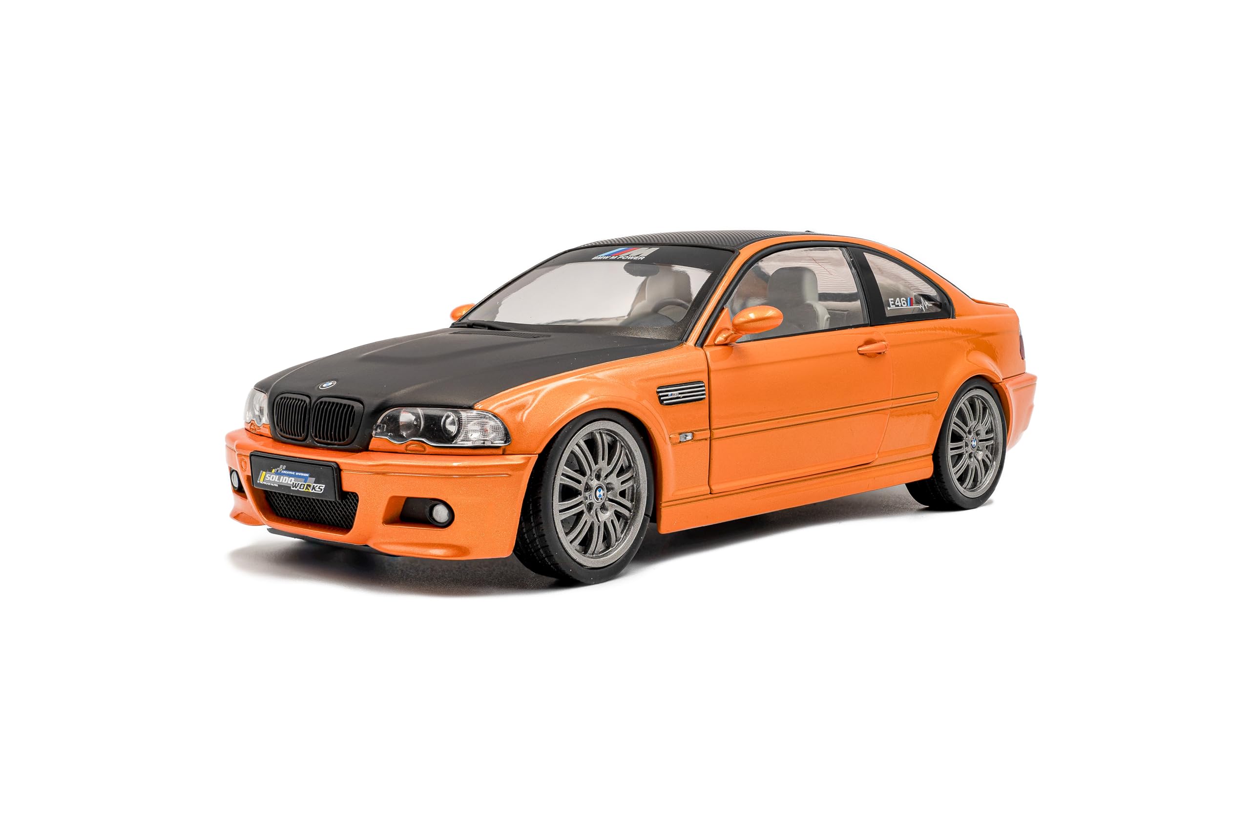 Solido Voiture BMW E46 M3 Coupé Works Orange 2000 Diecast Échelle 1:​18 - SKU S1806509