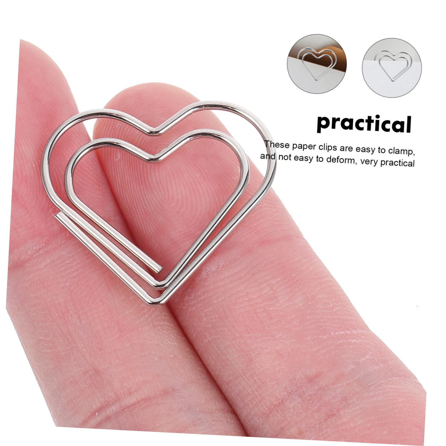 Angoily 4 Set Graffette in Metallo Per Ufficio Scuola Clip Decorative Per Documenti Organizzazione Scrapbooking Accessori Per Carta Silver 100 Pezzi * 4
