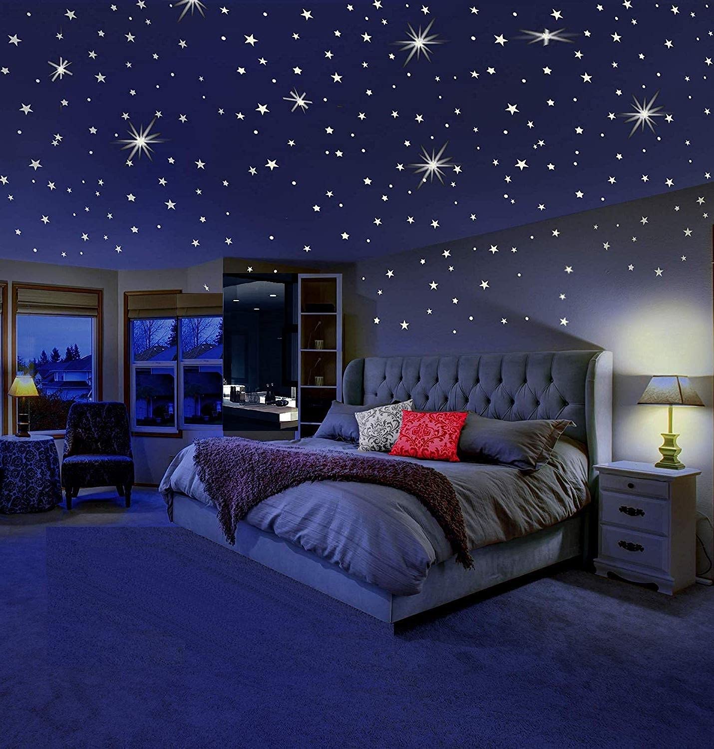 Ashamohar Beautiful Medium Galaxy of Stars Moon and Round Dot Radium Night Glow for Bedroom/Living Room Wall Sticker (Pack of 5) (B0973FMRWP) Amazon Price History, Amazon Price Tracker