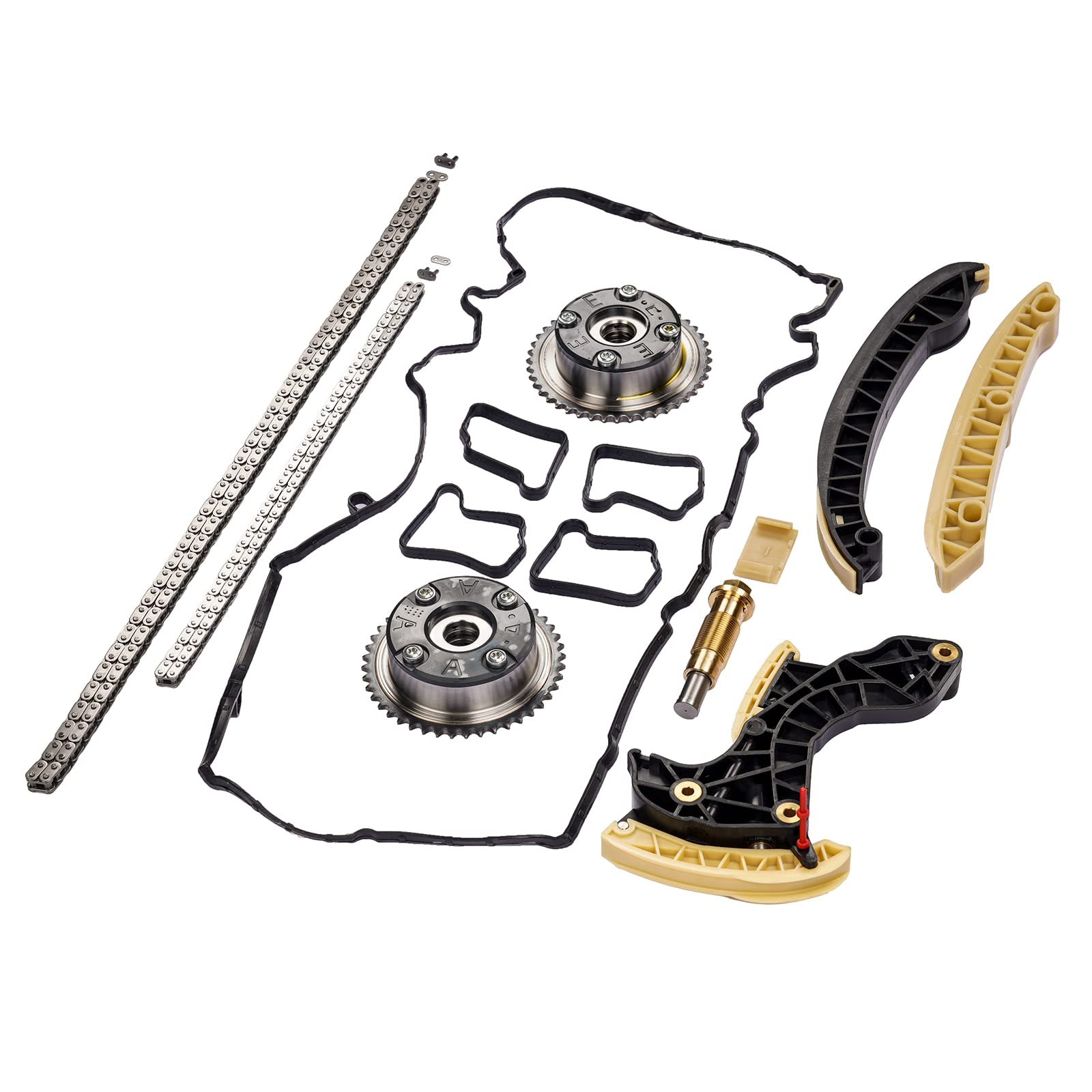 Bisenya Set di catene di distribuzione con fasatura dell'albero a camme Ricambio per Classe C W203 Coupé CL203 T-model S203 Classe E W211 SLK R171 Sprinter 2710501047 2710500847 2710500647 2710500947