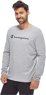 Long Sleeve Crewneck T-Shirt For Men - Grey XL