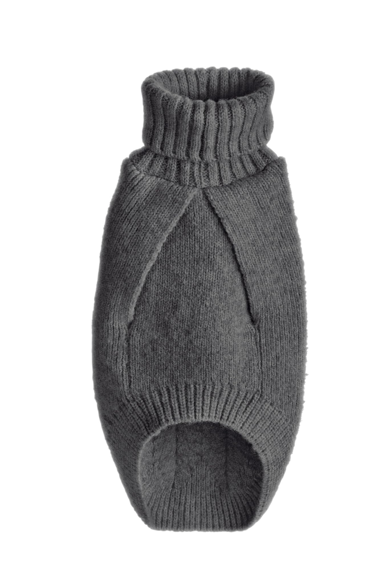 Hunter Hundepullover GENF, Farbe: anthrazit, Strickpullover für kalte Tage, weich, anschmiegsam, recyceltes Polyester, waschbar, umgschlagbarer Halskragen, hohe Elastizität, Größe: 30