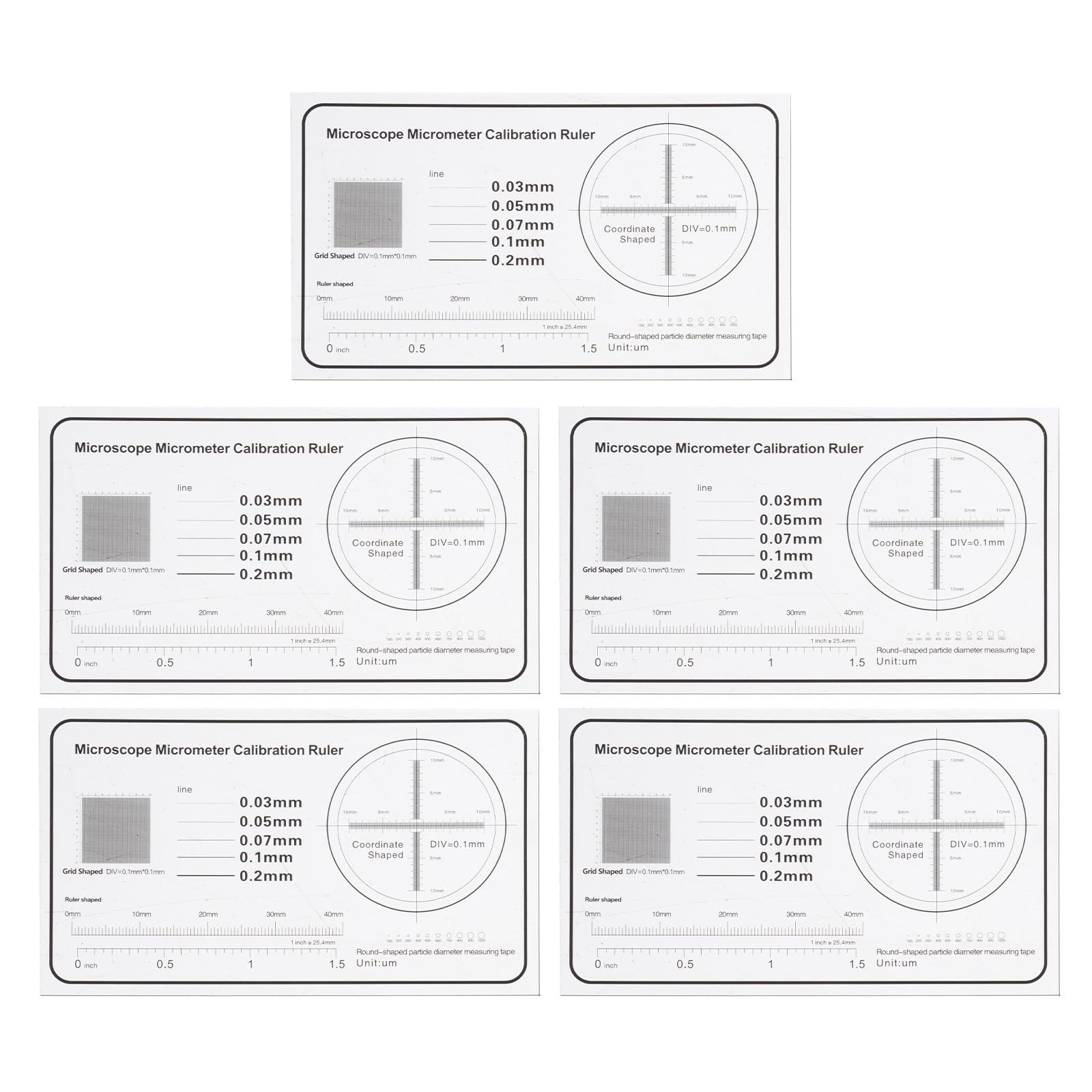 Precisions Microscope Calibration Ruler with 0.1mm Gradations Calibration Ruler Slide for Accurate Lab Measurement
