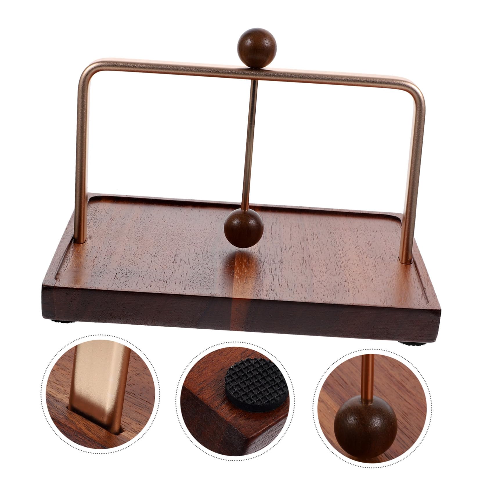 COLLBATH Servilletero de Madera y Metal Cuadrado, Porta Pañuelos para Mesa Mediana, Diseño Minimalista, Resistente y Versátil, Adecuado para Restaurantes, Cafeterías y Hogar, Soporte