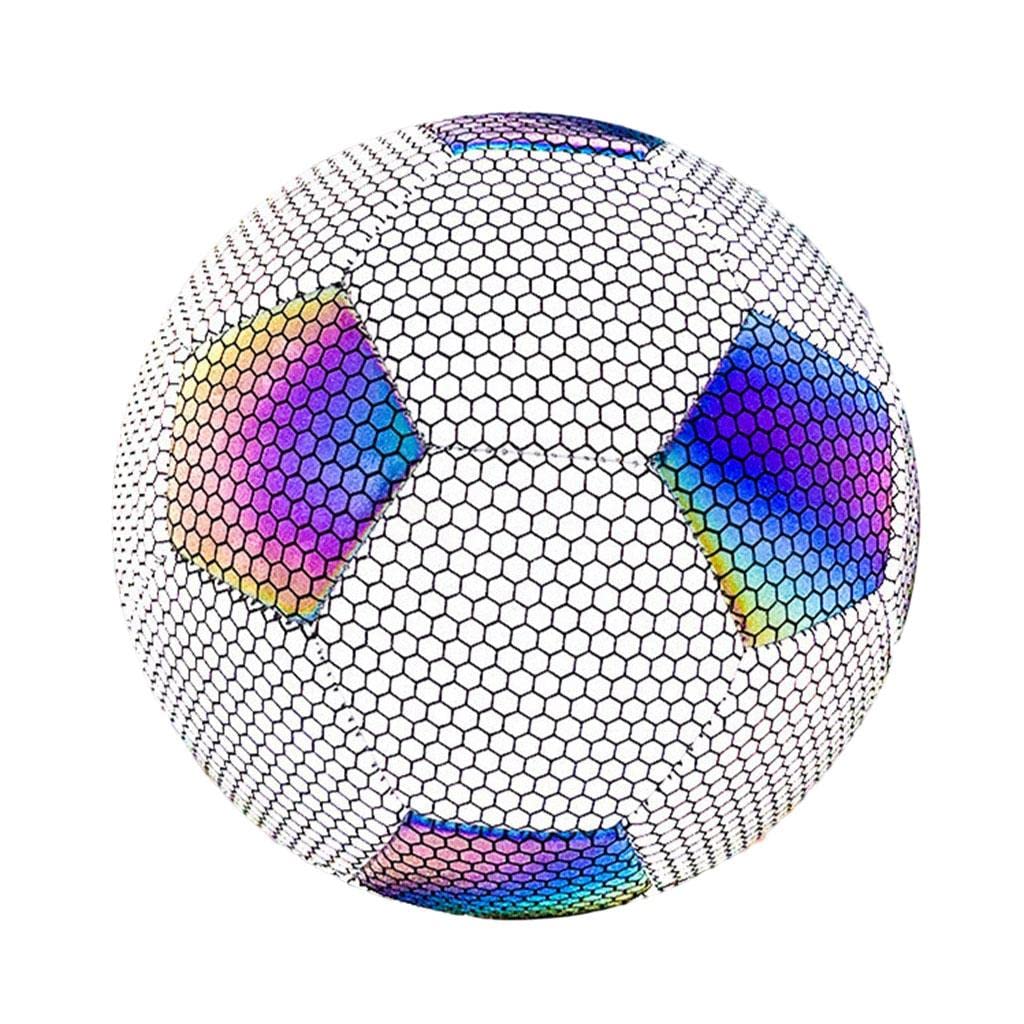 TISHITA Fußball Reflektierender Glühender Fußball Trainingsball Eva Ball Blase Freizeitspiel TPU Oberfläche für Sportbegeisterte Schulsport Vereinsaktivität