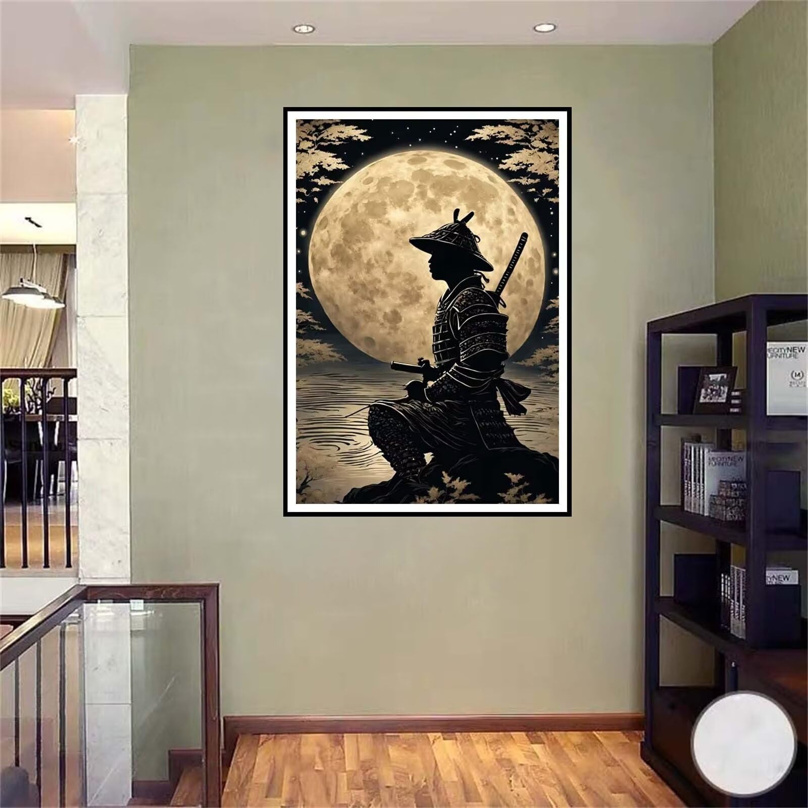 5D DIY Diamante Art Pintura kit Completo, Diamond Painting Adultos Niños Rhinestone Bordado de Punto de Cruz Artes Pintura Painting, Cuadros Decor para Cuarto, Sala de Estar - (Samuráis) 60x90cm