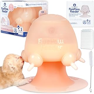 FivePaw Feeder Puppy Feeders for Multiple Puppies of 5 | Puppy Bottles for Nursing Puppy Milk Feeder | Puppy Nipple Feeder Puppy Feeding Station Silicone Puppy Feeder with Nipples 12.8 Fl Oz