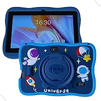 Tablet Infantil Gostey 7 Polegadas com Android De 128gb E 6gb Com Capa Protetora Azul