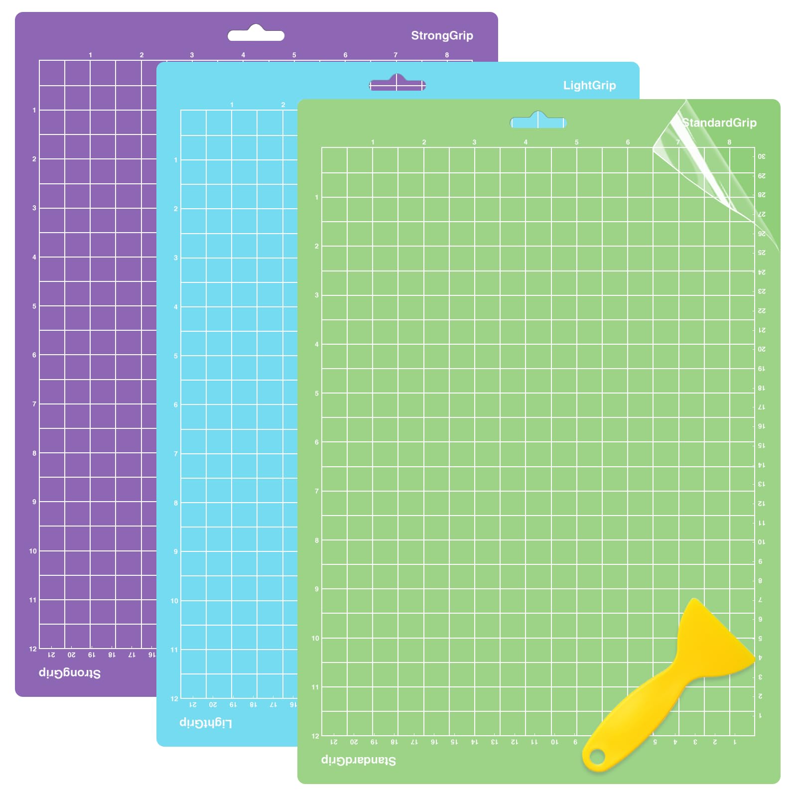 WISYOK 12x8.5 Inch Cutting Mats, 3 Pack, Reusable