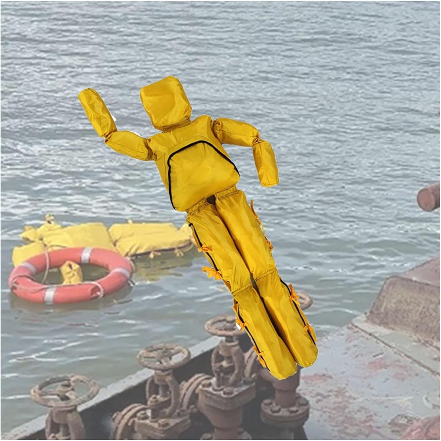 Water Rescue Training Dummy, Removable Life-Saving Teaching Tools ,Easy to Store for Training Institutions Schools Pool(Yellow,Style 2)