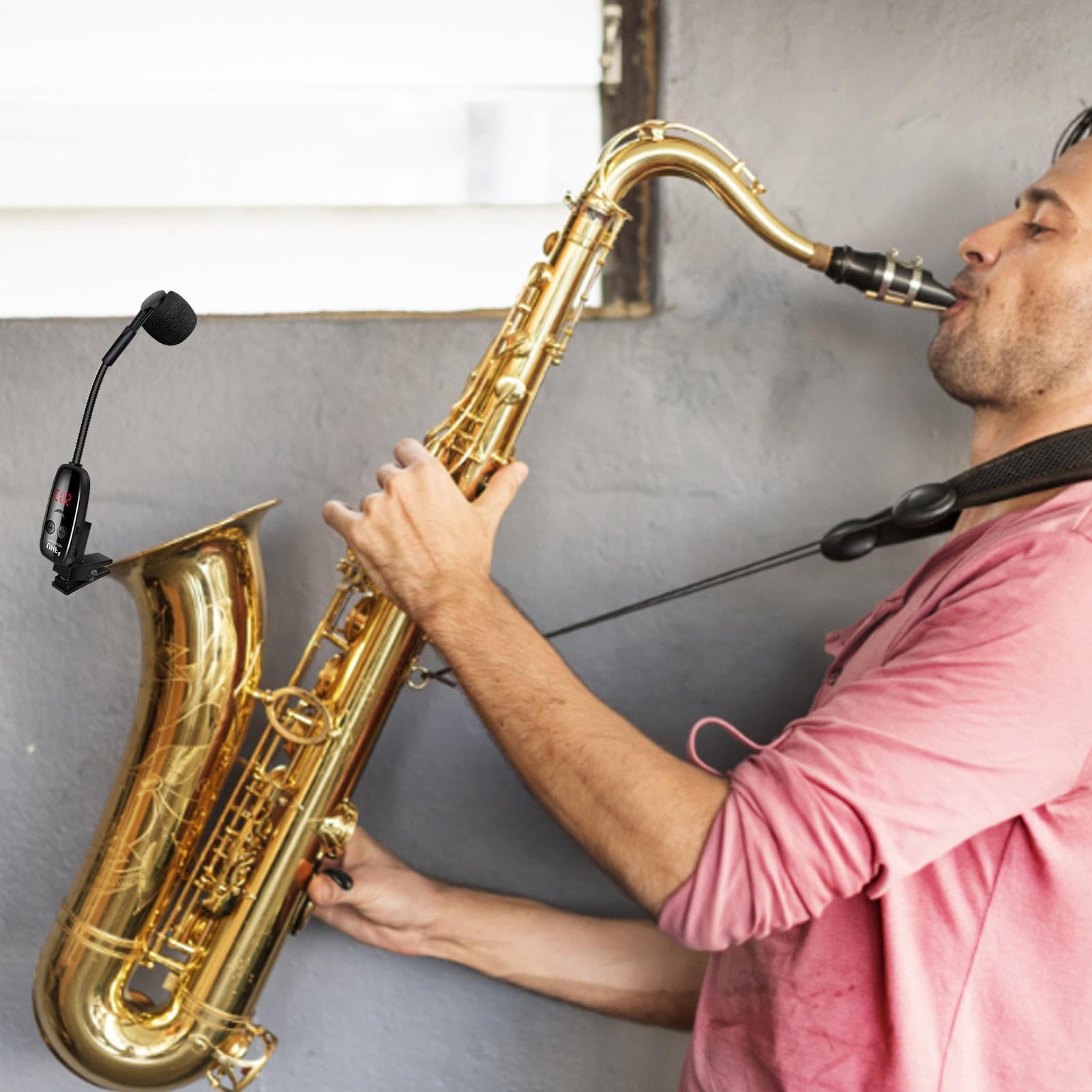 Genérico Micrófono para Instrumentos Receptor con Pantalla Digital LED