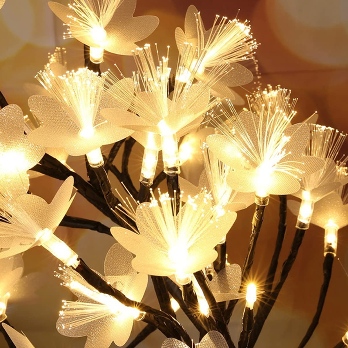 Árboles de navidadÁrbol Bonsái Lámpara De Mesa, Árbol De Luz Artificial LED Ajustable Ramas Luces,Con Telecomando,Para Bodas,Dormitorios, Decor,A,36 lights