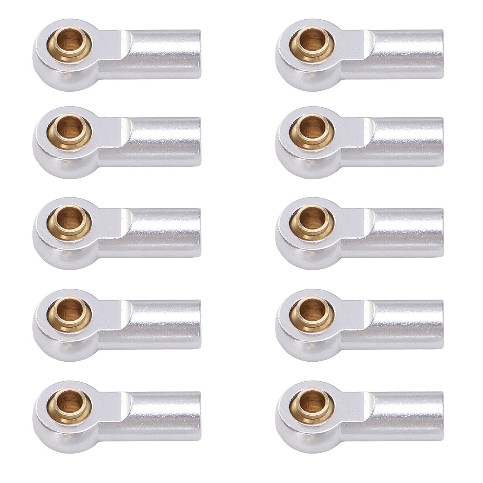 RC Link Rod Ends 10pcs Aluminum M3 RC Link Tie Rod End Ball Joint Head Holder Linkage Part(Silver) Rc Car Model Accessory - Image 2