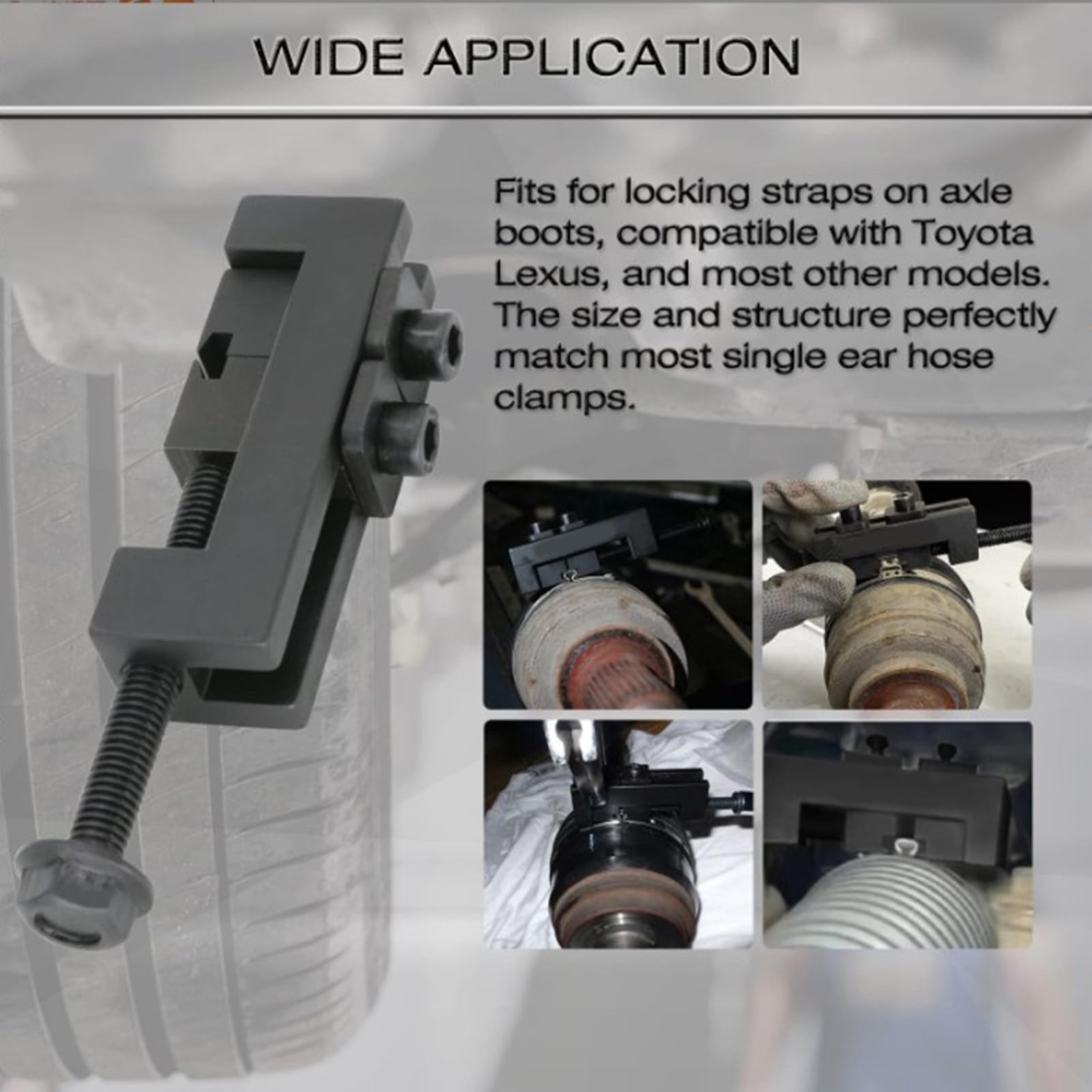 Lybunair CV Boot Clamp Tool Joint Axle Removal Installation Pliers Hose Drive Shaft Single Ear 09521 24010