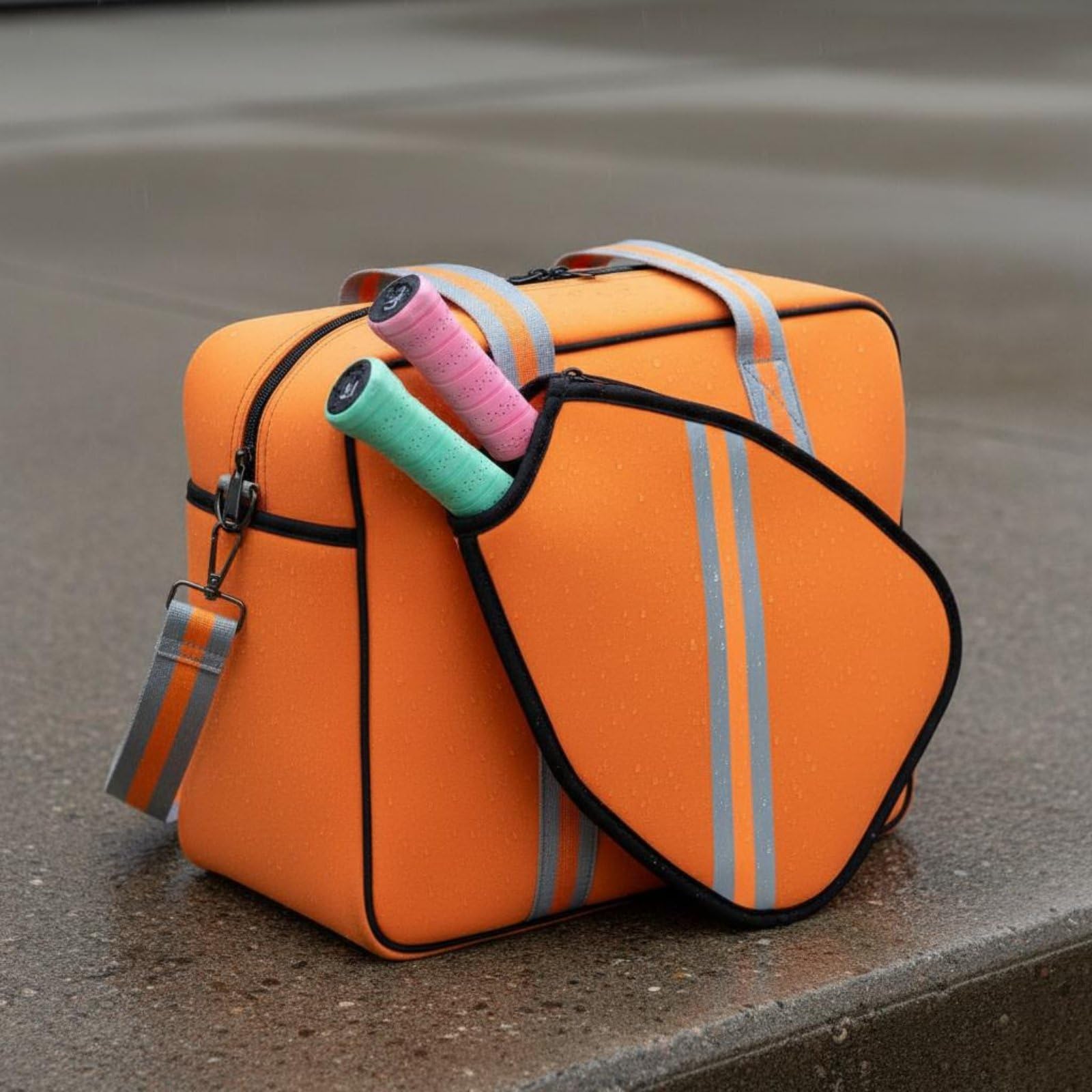 Funda de Pala de Pickleball Bolsa Deportiva Estuche Portarrolla Maletín con Gran Capacidad 20L Neopreno Antihumedad con Compartimentos para Botellas y