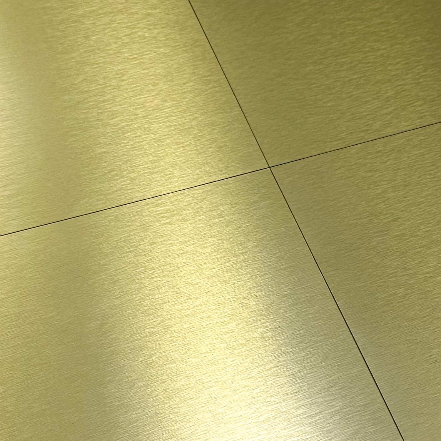 funlife Crédence de cuisine en aluminium brossé doré 1 mm d'épaisseur