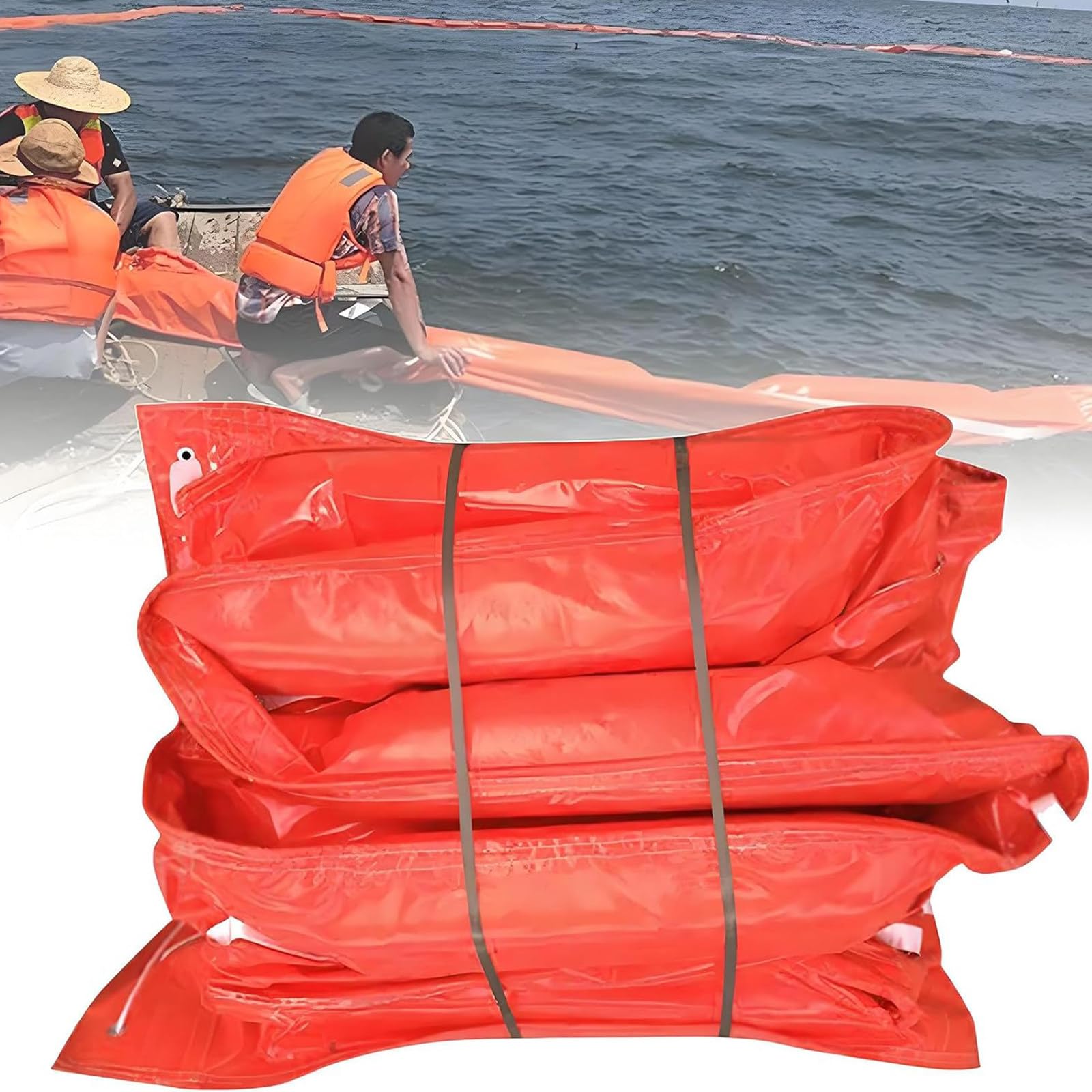 Barrière anti-inondation, barrage flottant en PVC, barrière anti-pollution, dispositif de rétention des déchets solides flottants pour rivières, recyclable, pour rivières, ports, lacs, jetées, L 10