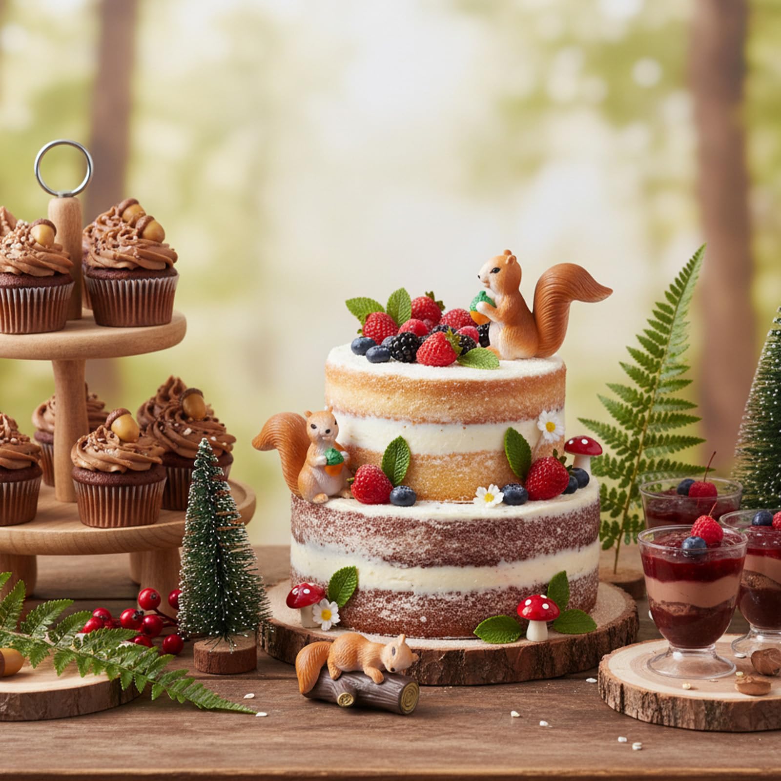 8 sztuk Figurka wiewiórki, miniaturowa dekoracja wiewiórek, model zwierzęcia z PVC, mikro dekoracja krajobrazowa, rośliny doniczkowe, dekoracja do ogrodu, wiewiórka na ciastko topper dla
