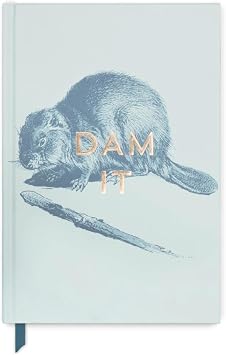 DesignWorks Ink Soft Touch Hardcover Funny Journal Notebook with 240 Lined Pages for Work, Writing, Journaling - Vintage Sass Dam It, 14,6 x 21,6