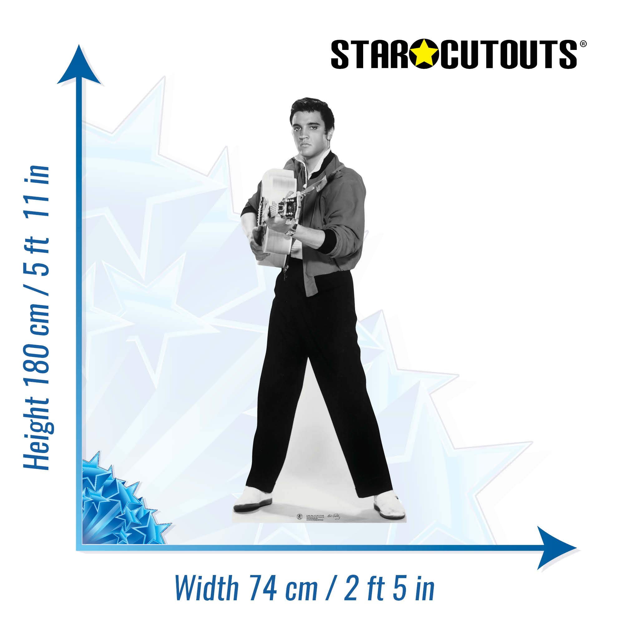 STAR CUTOUTS Cut Out of Elvis Shooting with Guitar
