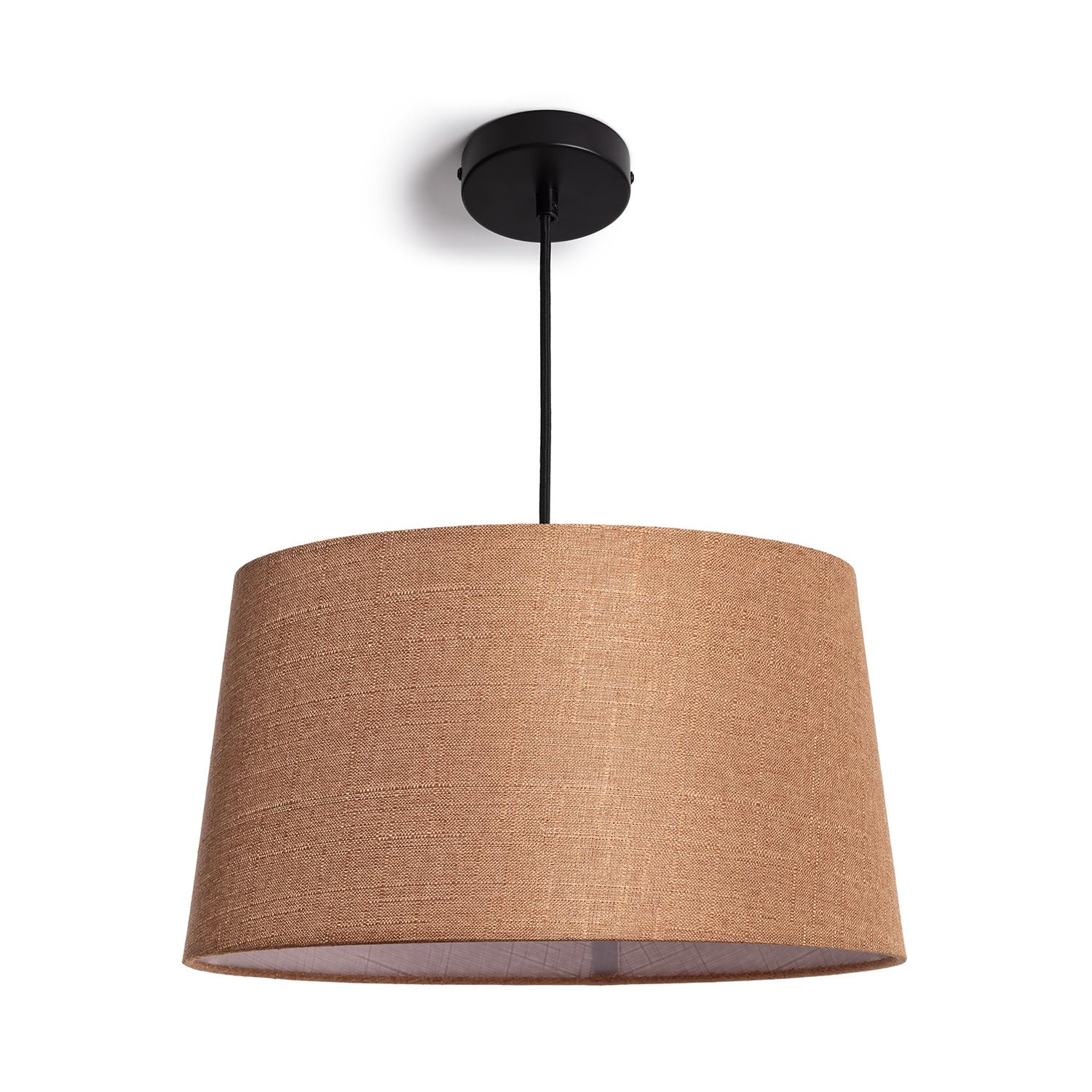 LEDKIA Lampada a Sospensione Lino Genoveva Marrone ø40 cm