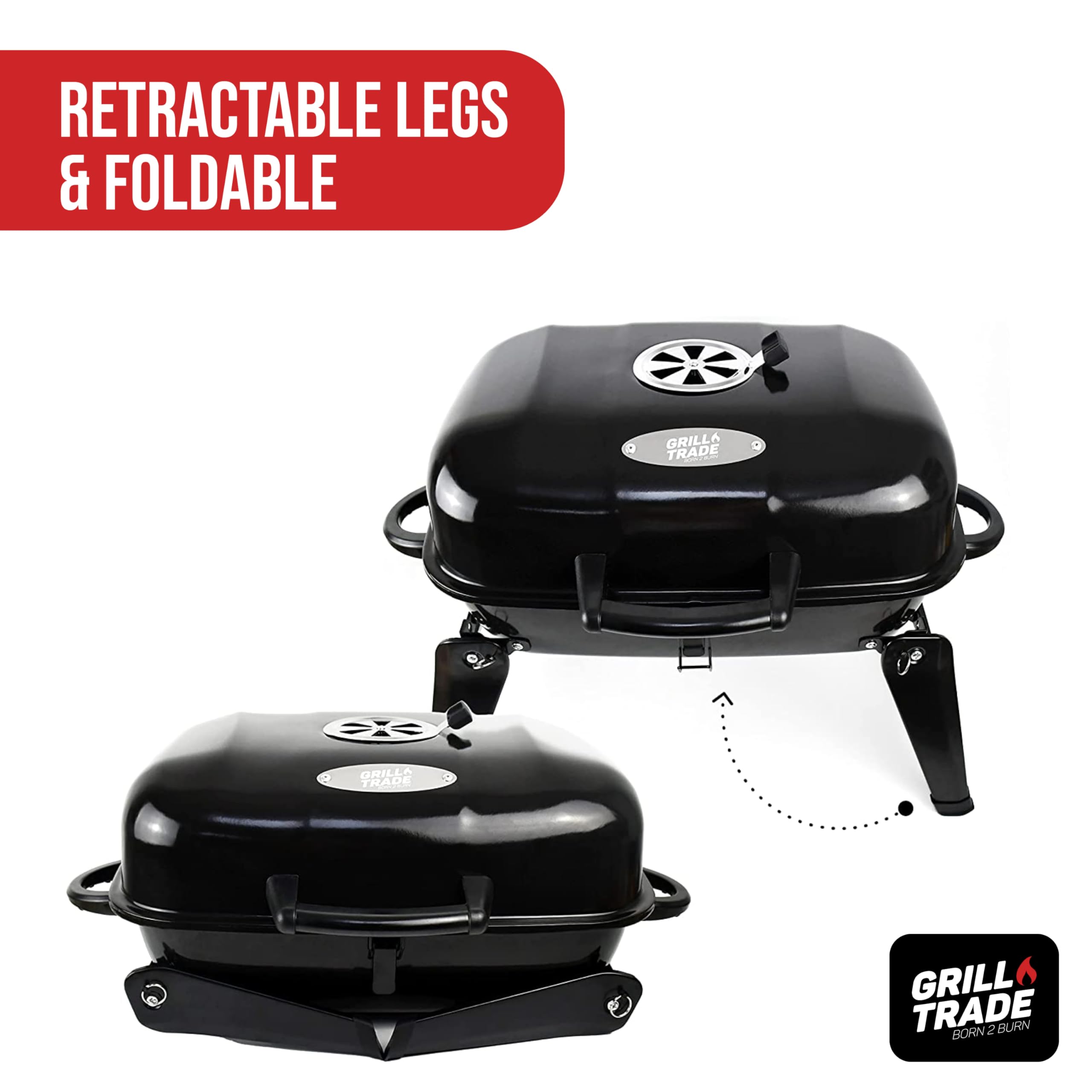 Portable Charcoal Grill - Camp & Backyard BBQ -5