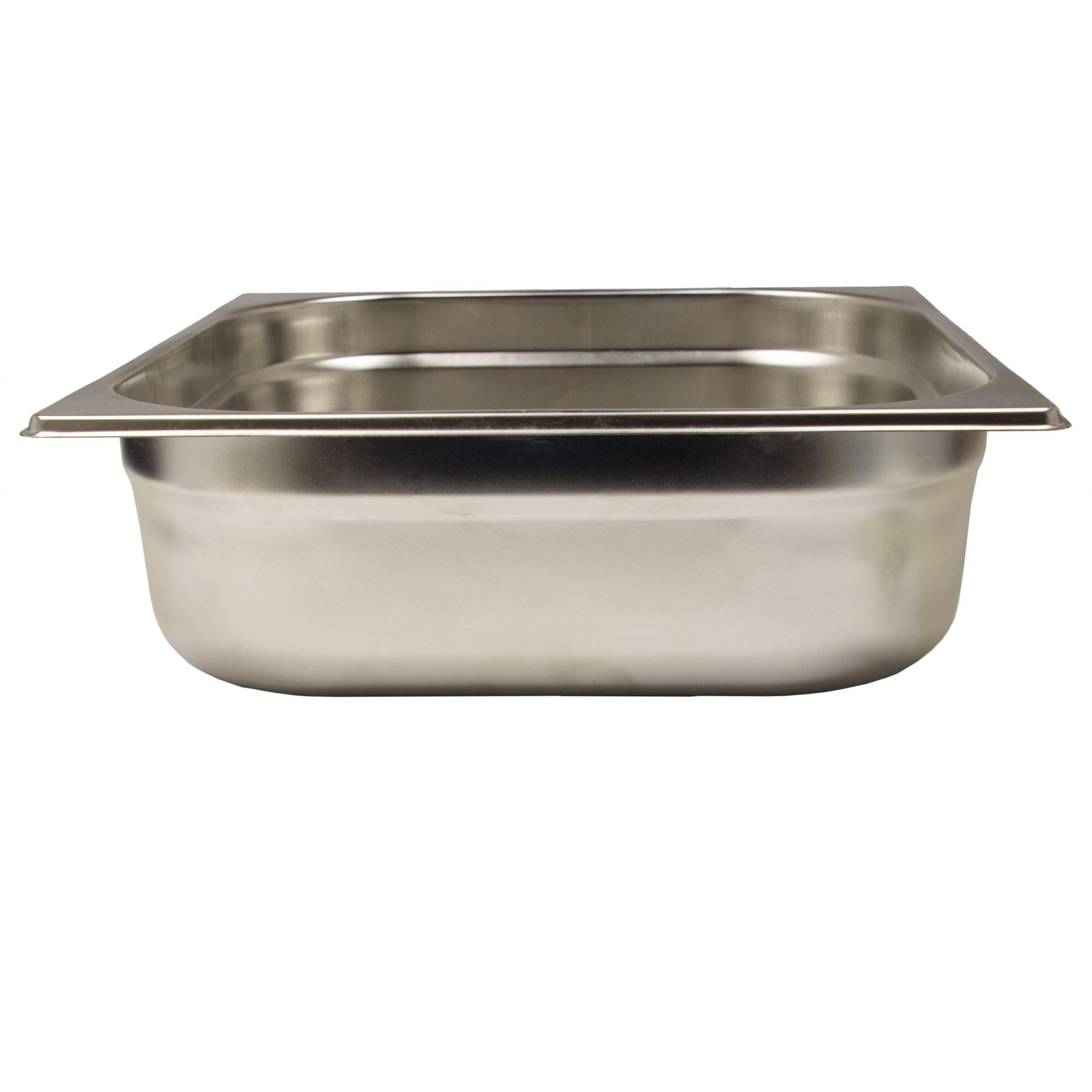 Lavabo in acciaio inox 354 mm x 325 mm x 100 mm con valvola di scarico universale.