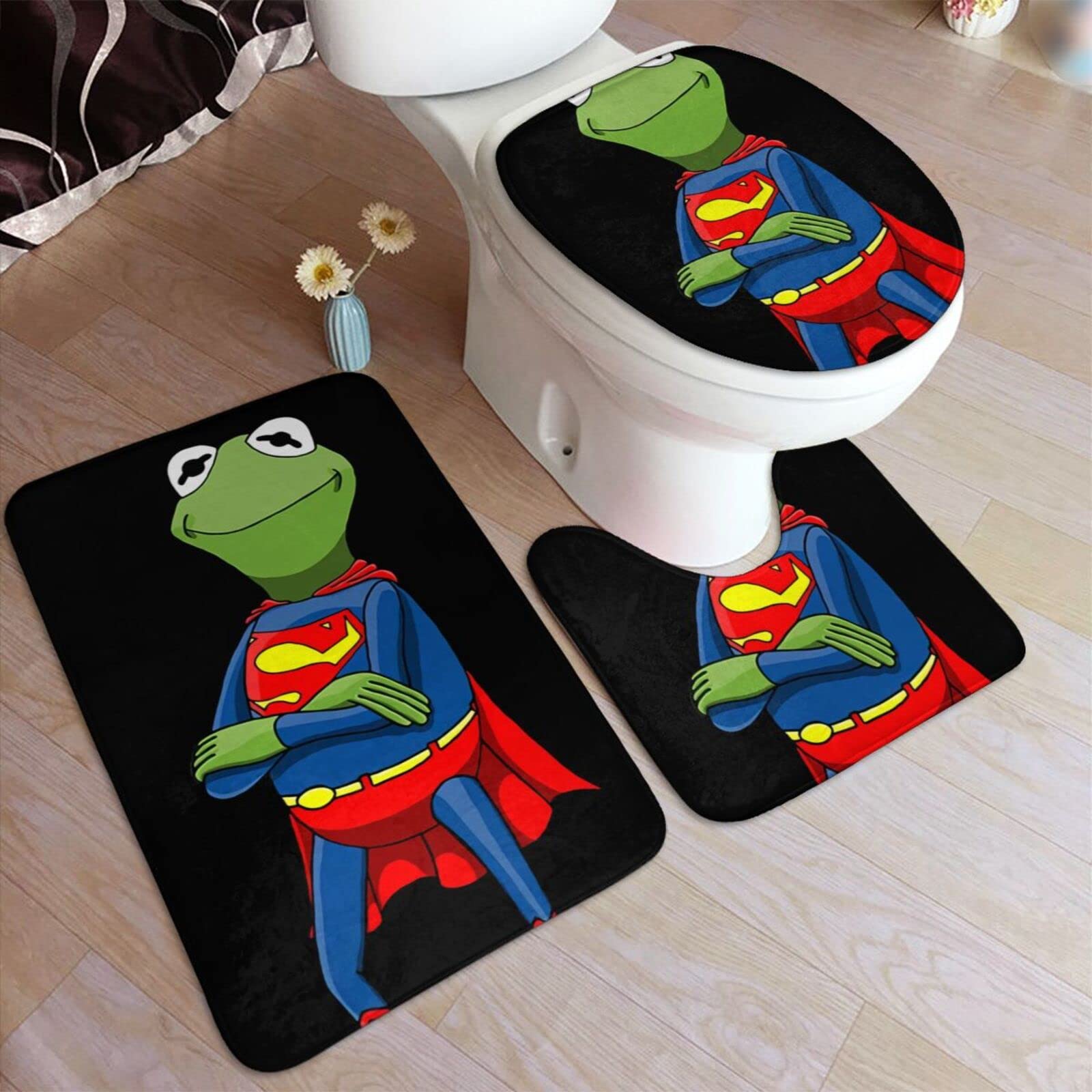 Amazon｜セサミストリート カーミット 3点セット トイレマット 