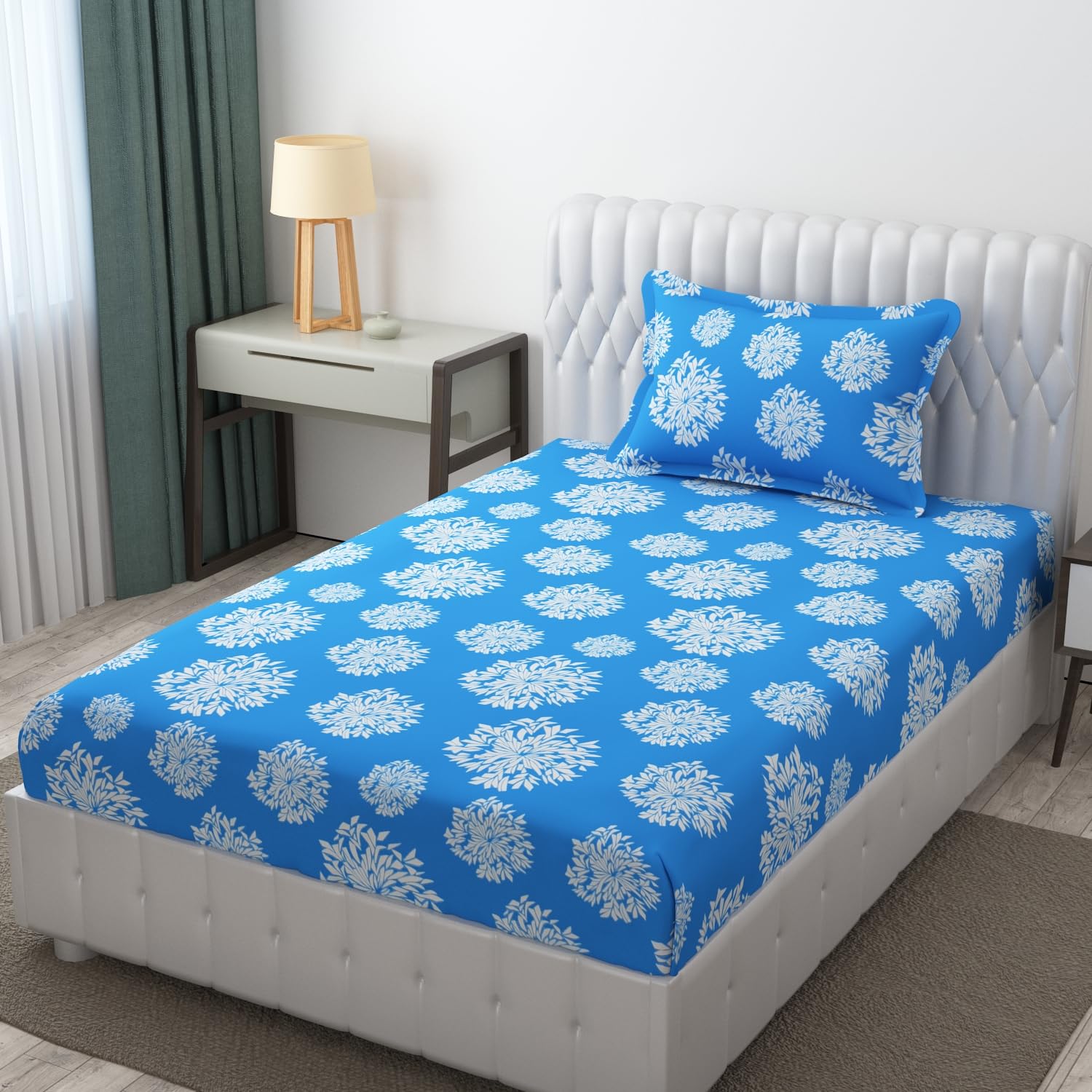 LOPUNNY Soft Cotton 230 TC Single Bedsheet with 1 Pillow Cover, Soft, Smooth, Floral (B0D9R1VBYD) Amazon Price History, Amazon Price Tracker