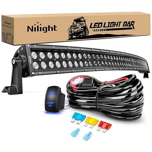Nilight 50-inch 288W Curved Spot-Flood Bar