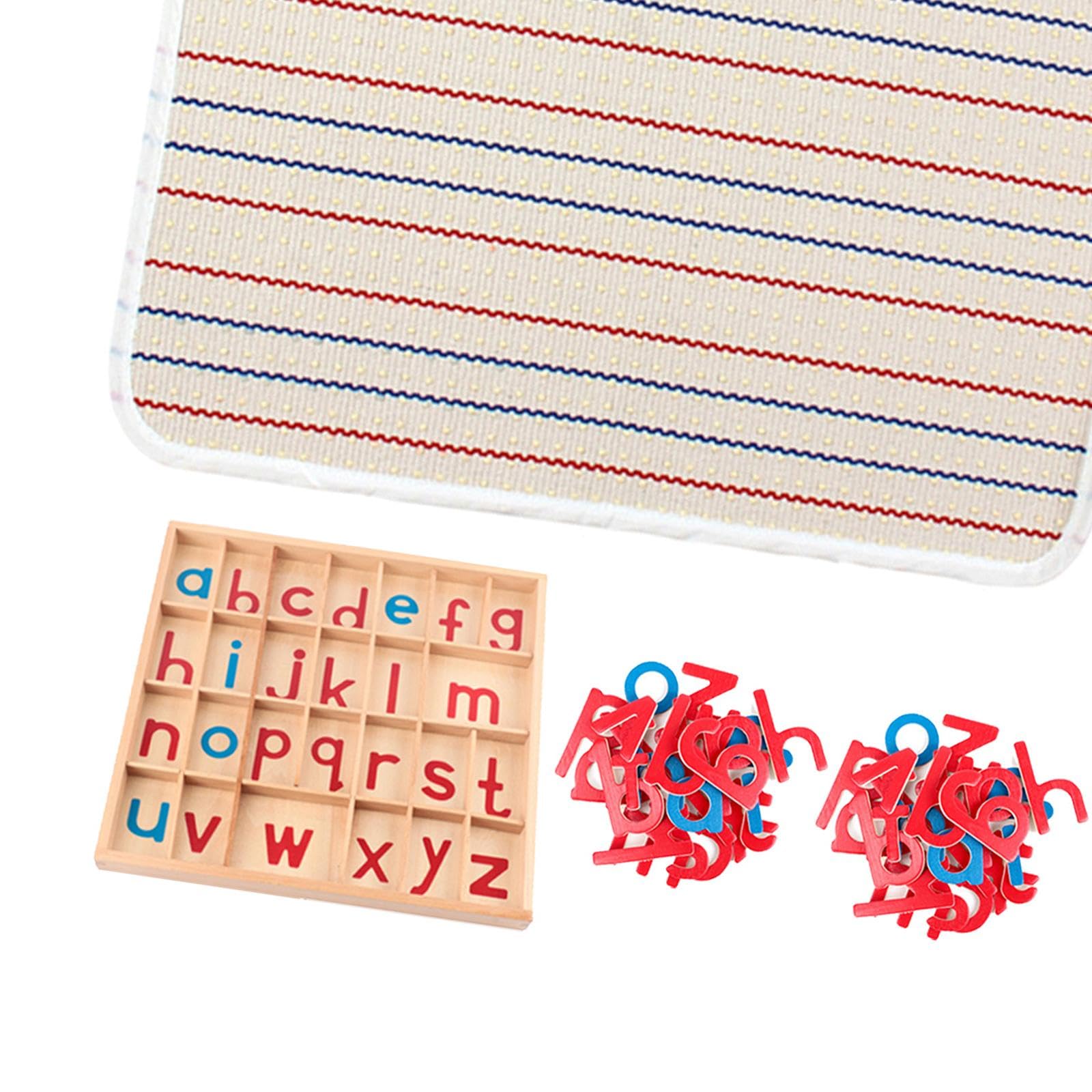 Alfabeto Móvil de para Escribir con Caja Y Tapetes de Letras. Objetos de Lenguaje para Niñas, Niños Y Niños. Regalos, 5 Paquetes de Letras