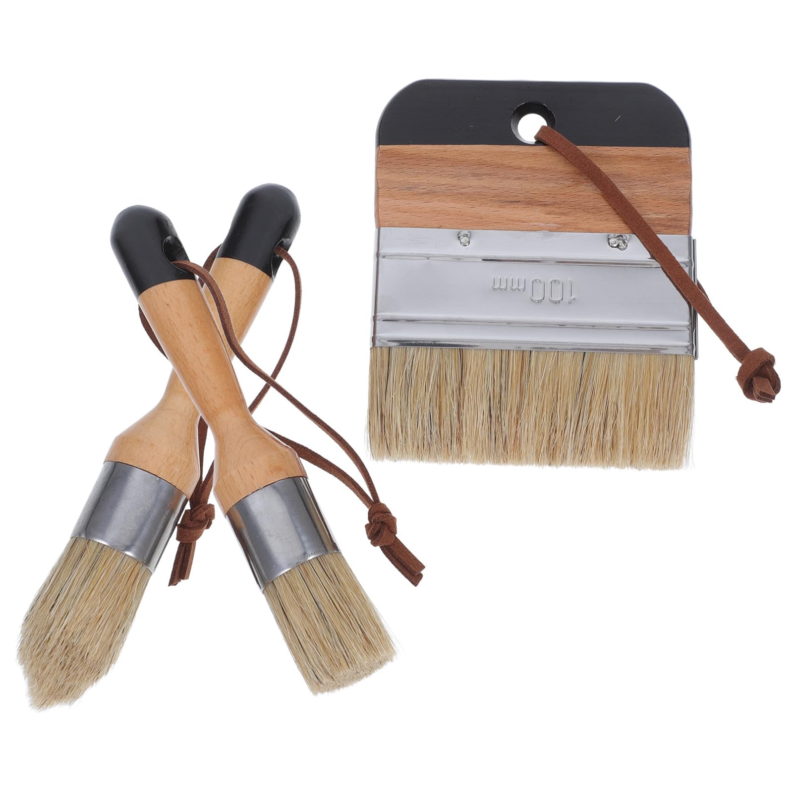 Pinceles para pintura de cerdas naturales PRETYZOOM y brochas de cabeza ovalada versátiles