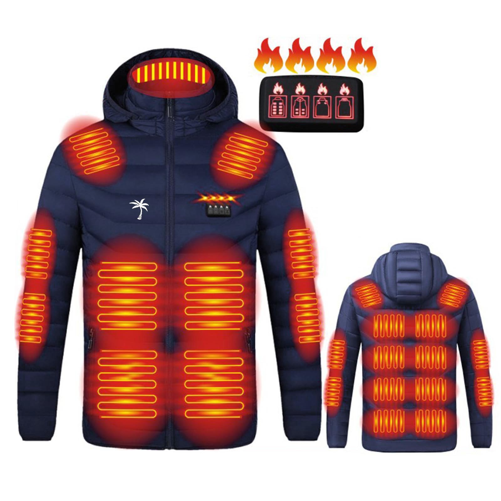 Beheizbare Jacke Herren Elektrische Heizjacke Druck Männer Steppjacke