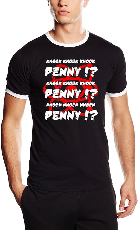 T-shirt Big Bang Theory – Penny Knock Knock – Homme – Taille S – Noir